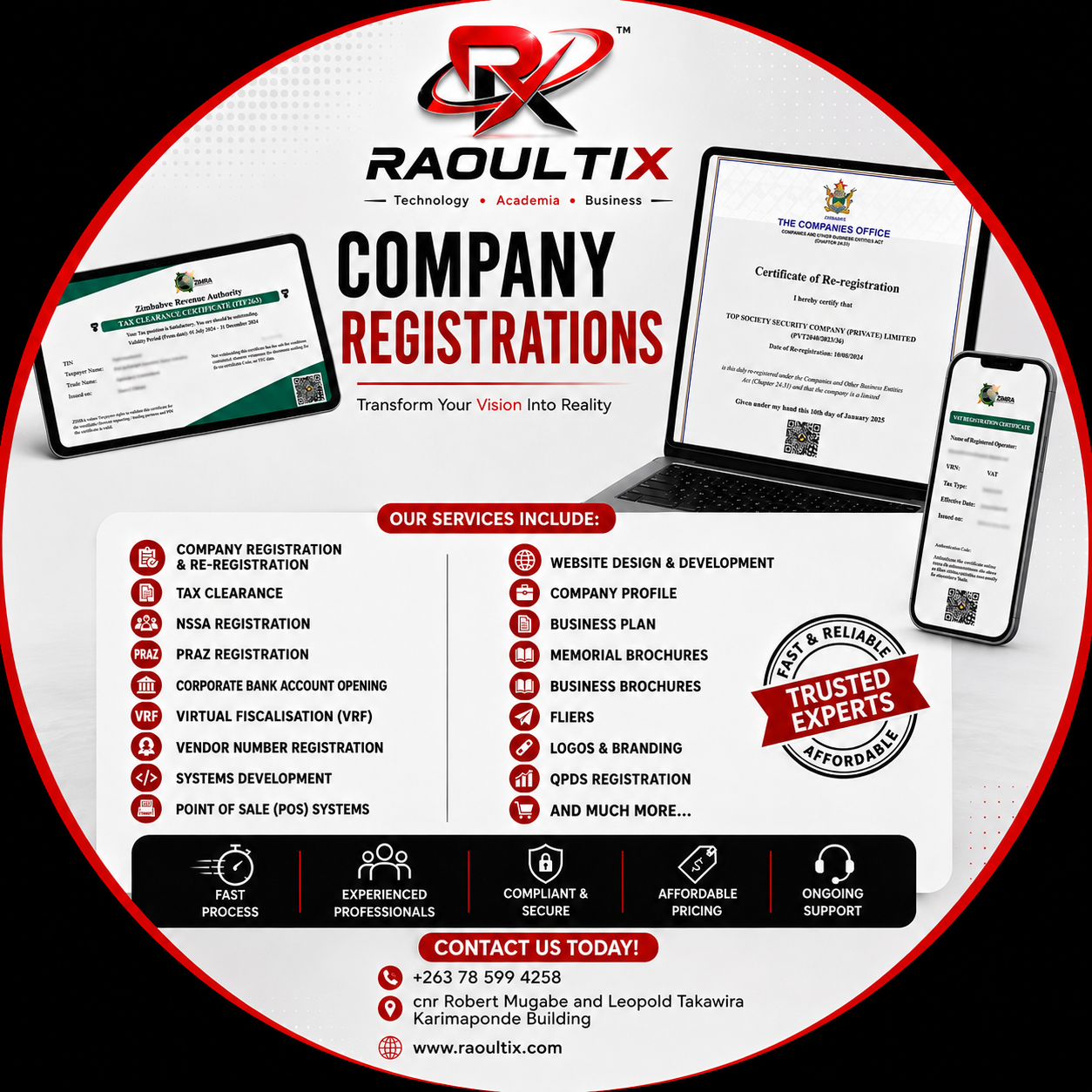 Raoultix company registration and tax compliance