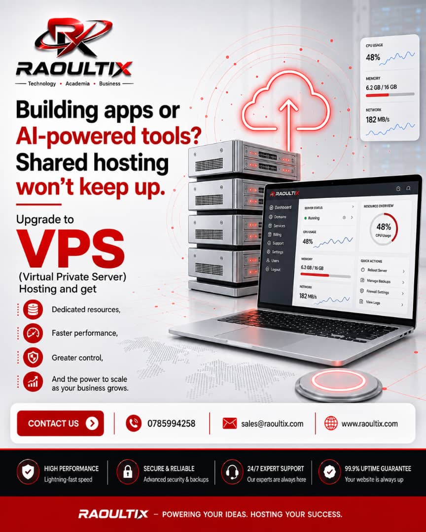Raoultix VPS hosting flyer